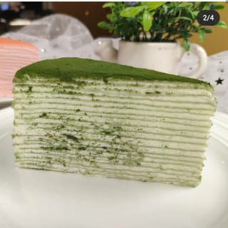 Green tea Mille crepes