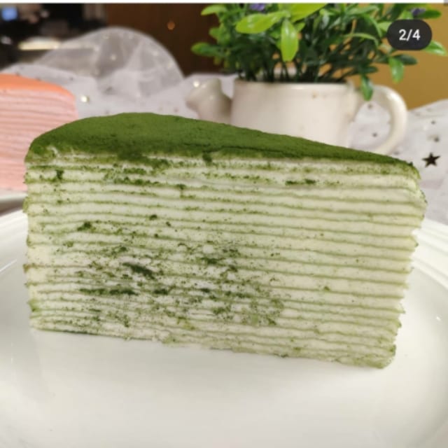 Green Tea Mille Crepes.
