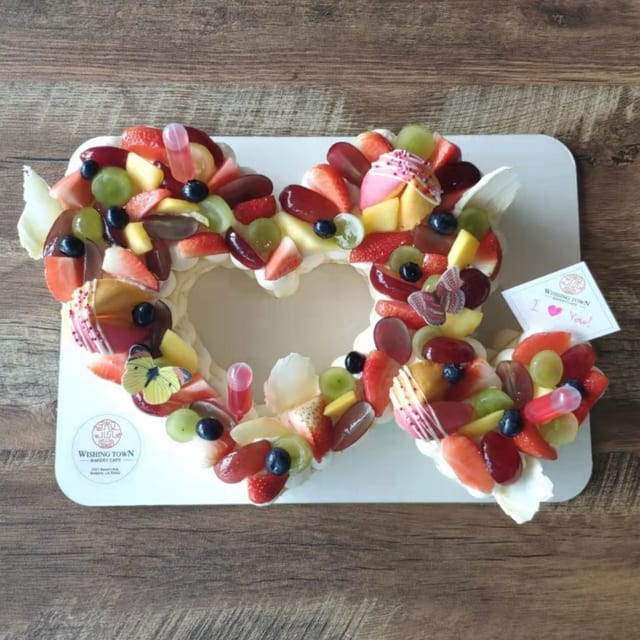 Heart-Shaped Wishing Cake.