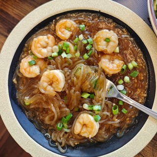 N02  Garlic Shrimp with Glass Noodles